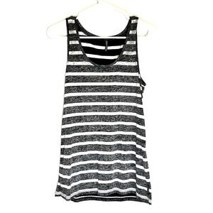 2/$30 Scotch & Soda- Black White Striped Sleeveless Tank Top Ladder Back Size 1